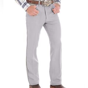Vintage Wranglers Boot Cut Polyester Gray Pants Sz 29 X 32